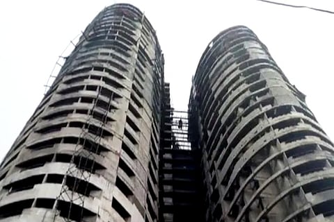 Supreme Court has directed the agency for demolishing Supertech's (Image Source: Twitter/@ANINewsUP)