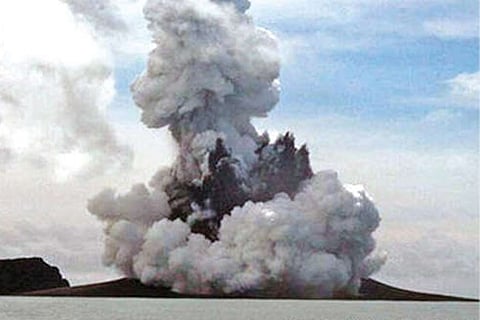 volcanic eruption on the Pacific island of Tonga