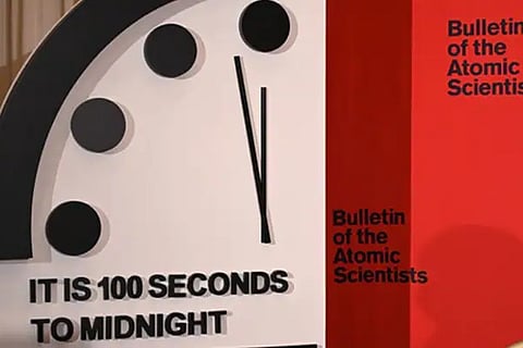 The Doomsday Clock was originally devised as a way to draw attention to nuclear conflagration. (PTI)