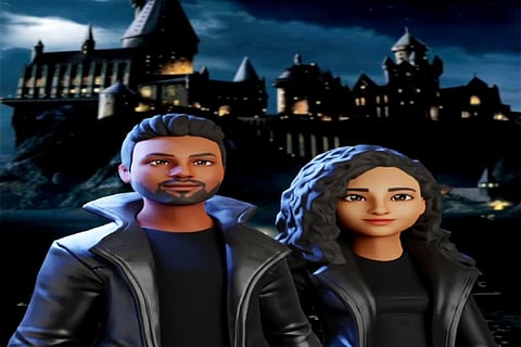 Hogwarts-themed Metaverse wedding (Image Source: Twitter/@kshatriyan2811)