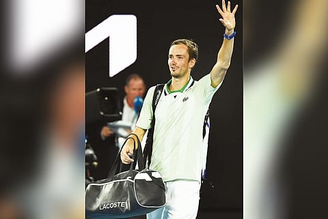 Second seed Daniil Medvedev kept his composure to move into the third round