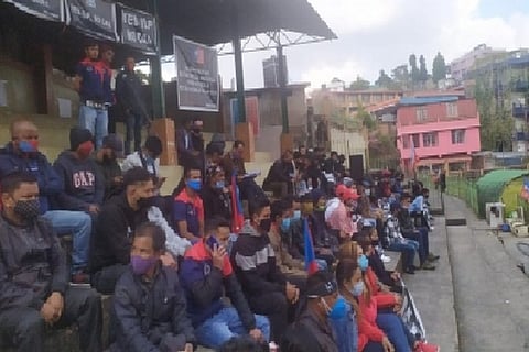 Protest march in Meghalaya (Image Courtesy: IANS)