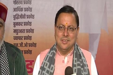 Uttarakhand Chief Minister Pushkar Singh Dhami (Image Courtesy: ANI)
