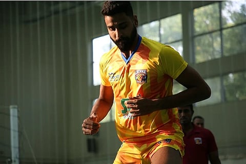Volleyball player Akhin GS  (Image Courtesy: IANS)