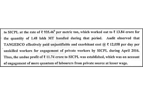 A para from the CAG report highlighting the mismanagement