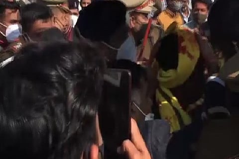 Two injured after a drone fell on them during Republic Day celebrations in Jabalpur (Credit: ANI)