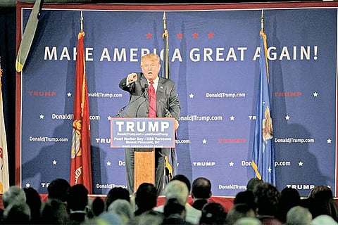 Republican presidential front-runner Donald Trump