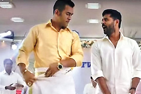 MSD and Prabhu Deva dance to Kuthu tunes