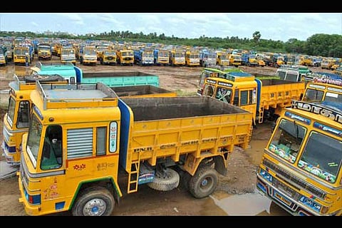 Tamil Nadu: Seeking rental hike, lorry owners begin indefinite stir