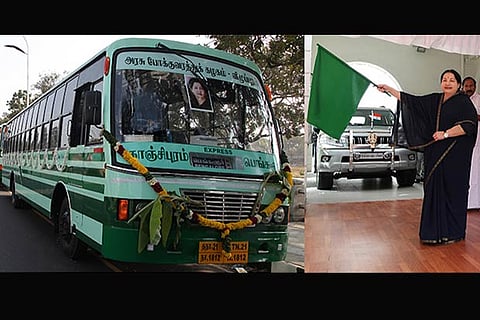 TN CM flags off 701 new buses and 65 small buses