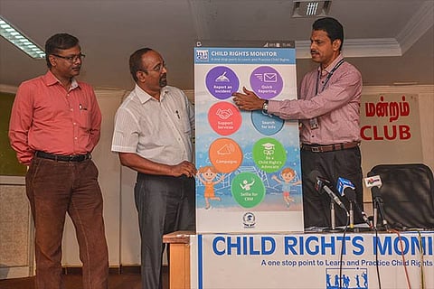 The launch of the Child Rights Monitor android app (Photo: Justin George)