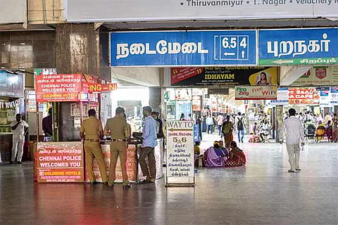 Police officers on duty at the CMBT on Wednesday