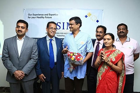 Dr AB Gopalamurugan, Dr VV Bashi, Prashanth, Dr Raju Sivasamy, Vice-President, SIMS at press meet