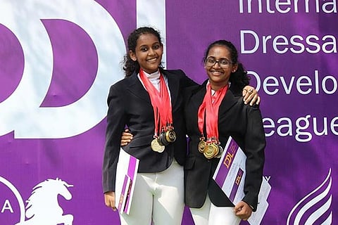Vaishali and Pranaya excelled in the Dressage category