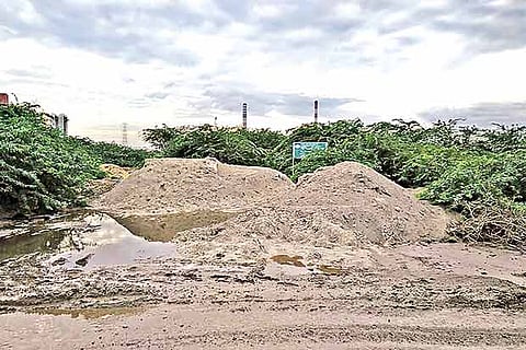 Ash heaps near Ennore