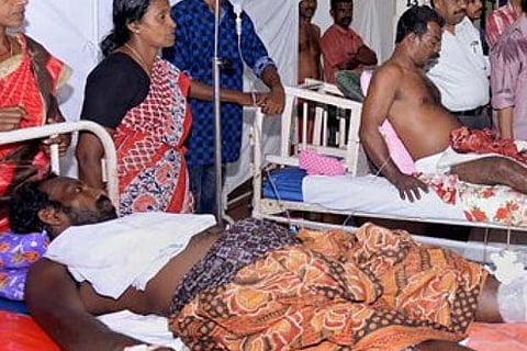 Injured admitted to hospitals