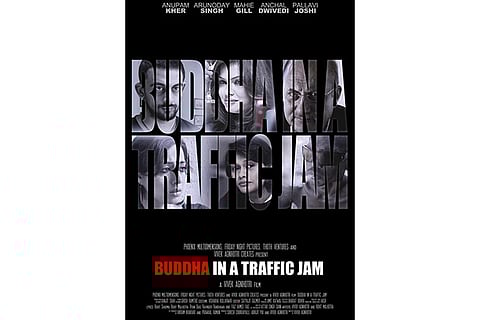 The poster of Buddha in a Traffic Jam