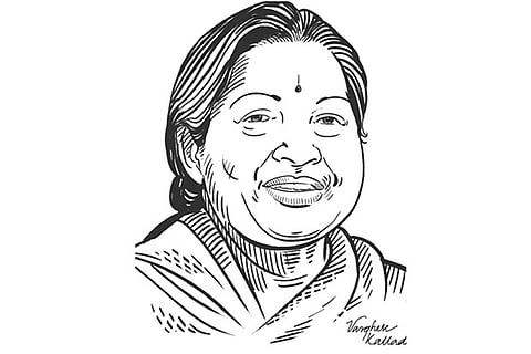AIADMK supremo and Chief Minister J Jayalalithaa (Illustration by Varghese Kallada)