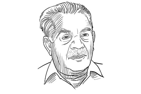 Former IAS officer MG Devasahayam (Illustration by Varghese Kallada)