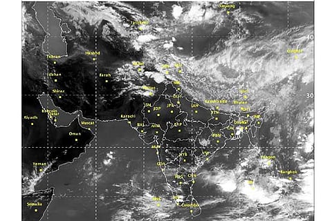 Satellite picture taken from India Meteorological Department?s (IMD) website at 5 pm on May 26