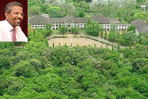 View of the campus. (Inset) College principal Dr Alexander Jesudasan