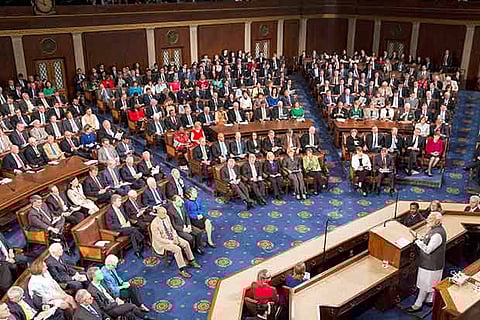 Prime Minister Narendra Modi addressing the Joint Session of U.S. Congress, in in Washington DC