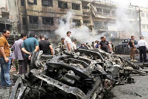A car that exploded in Baghdad