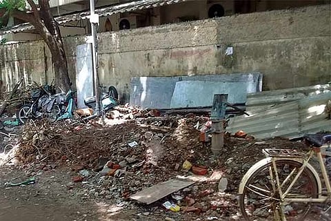 Garbage lying around in Appu Street