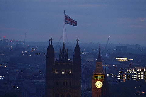 Dawn breaks over London as votes are counted for the EU referendum