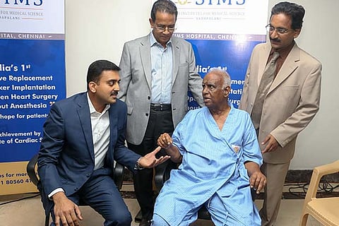 File photo of a patient interacting with the medical team at SIMS after his surgery