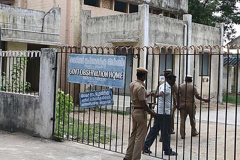 Police stand guard at the Government Observation home in Kellys (Photo: Prakaash)