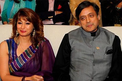 Sunanda Pushkar with Congress leader Shashi Tharoor
