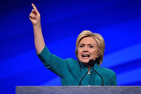 US Democratic Presidential candidate Hillary Clinton