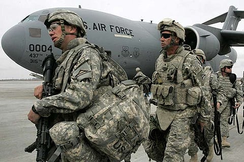A file photo of US military personnel