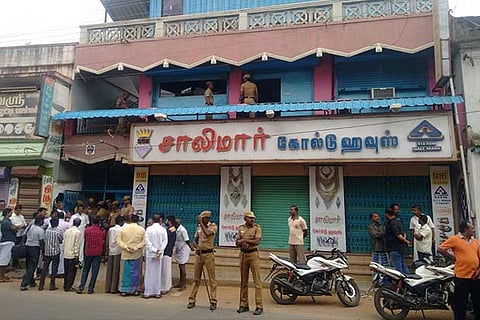 Shop from which jewels were stolen in Tirunelveli