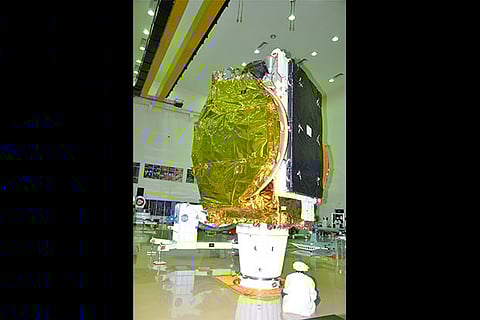 India's latest communication satellite GSAT-18 (Image: Prasar Bharati, Twitter)