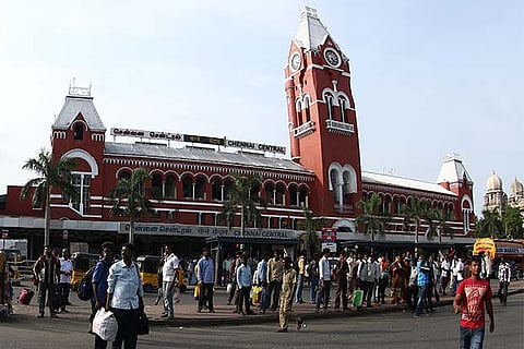File photo of Chennai Central Railway Station