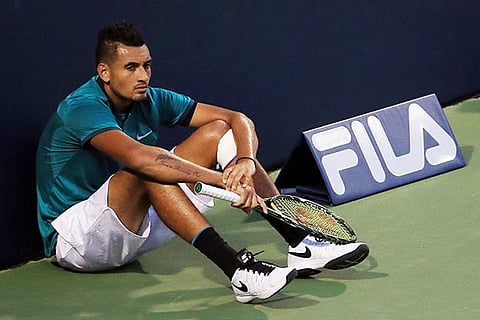 Nick Kyrgios faces a ban of eight weeks of ATP tournaments for his tantrums on the court
