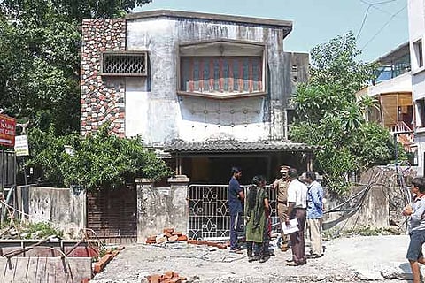 The house of P Shanthi where she was found dead (Photo: Manivasagan N)
