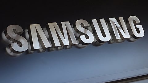 Samsung sign logo in New York