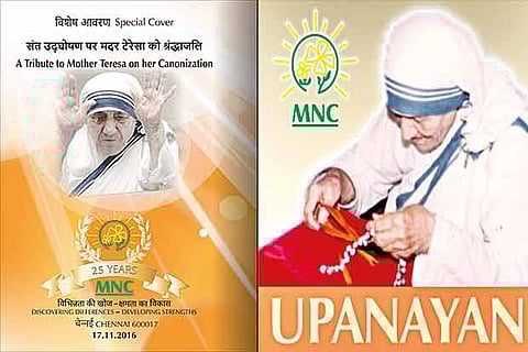 The special cover and  stamp in honour of St Teresa