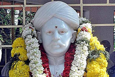 The statue of VO Chidambaram Pillai  unveiled at Coimbatore prison