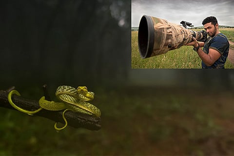 The photo clicked by Varun Aditya that won him the prize; (inset) Varun Aditya