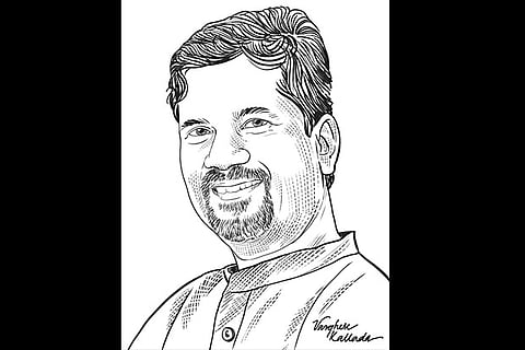 Sridhar Vembu, CEO, Zoho Corp (Illustration by Varghese Kallada)