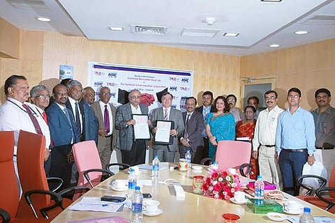 Memorandam of Understanding (MoU) being signed by the Bank and NSIC officials at Chennai
