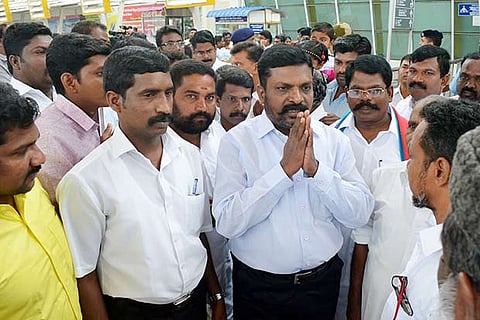 Thirumavalavan arrives in Coimbatore on December 21 from where he proceeded to Gudalur
