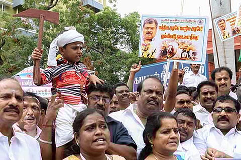 Women, children were seen along with protestors in the city on January 20
