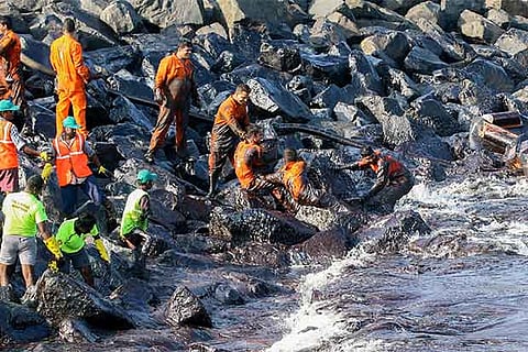 File photo of Oil Clean up