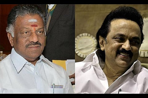 O Panneerselvam and MK Stalin