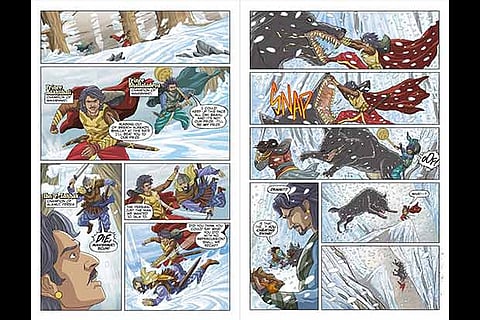 A few comic strips from Baahubali: Battle of The Bold